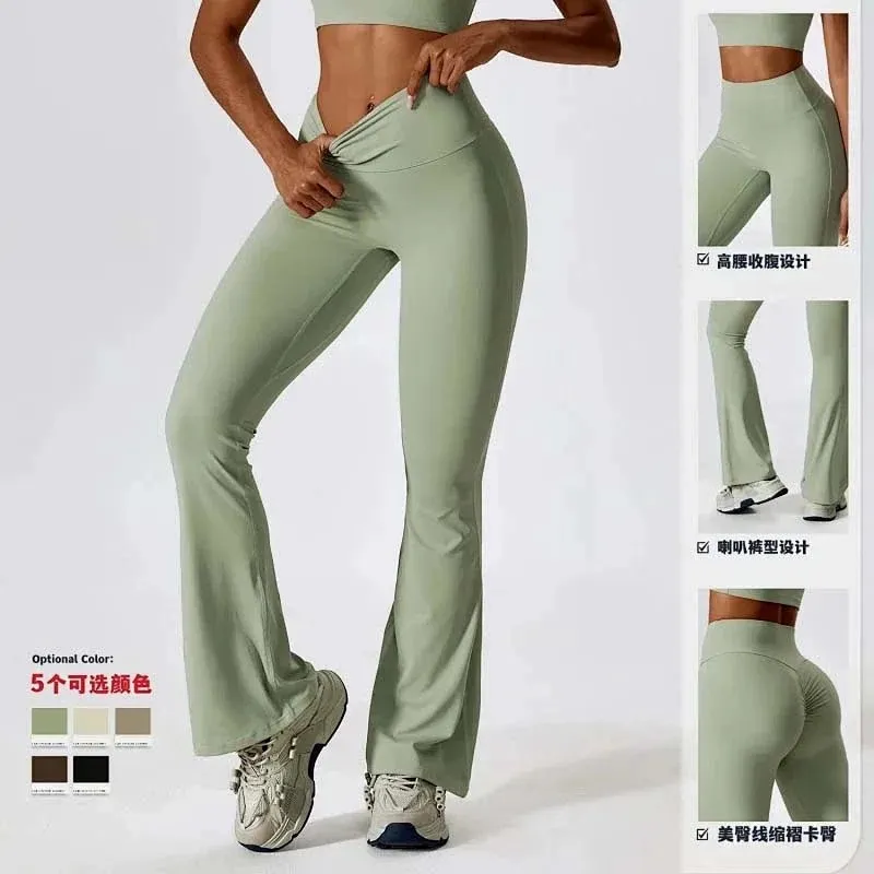 Comfortable And Flared Full Length Splits59 Flare Leggings For Women Ideal  For Running, Yoga, And Fitness In 2023 From Jackwang777, $63.32