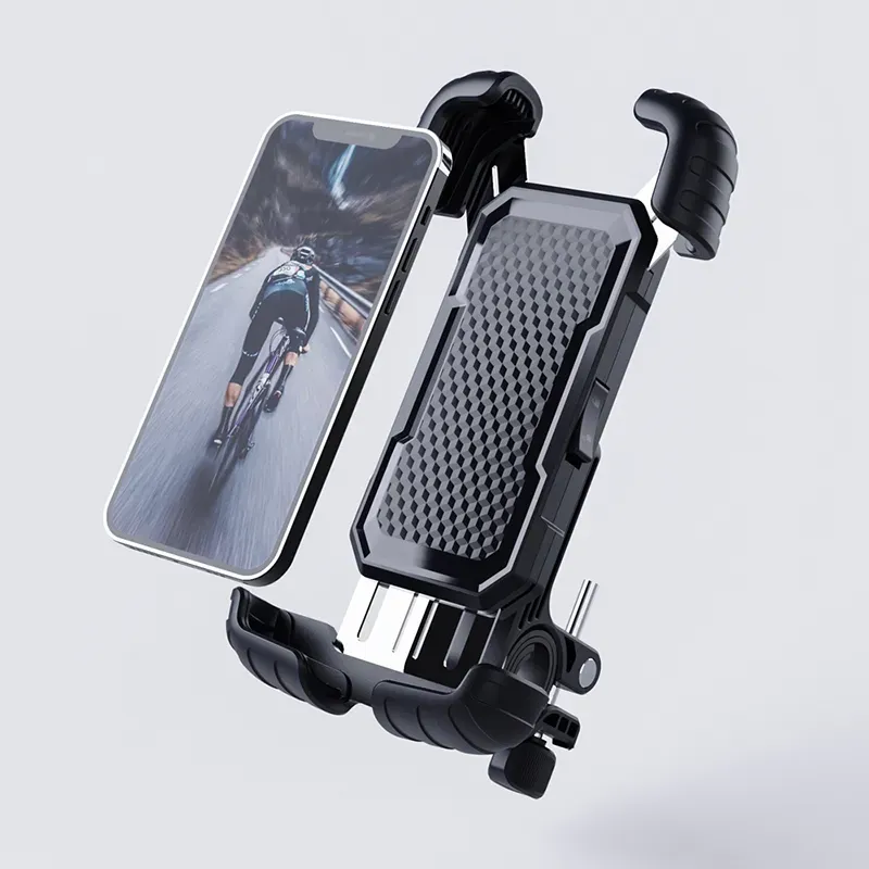 自転車電話マウントホルダーバイクハンドルバーアンチシェイク自転車電話クランプ360度のiPhone Samsung複数の電話モデル