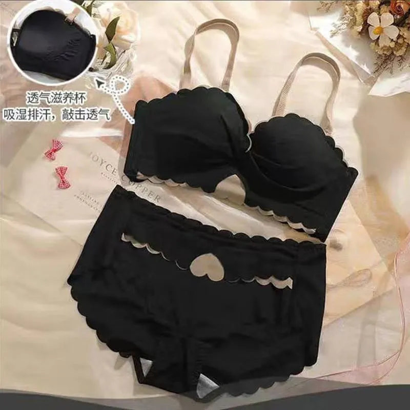 Sexy Backless Strapless Bra And Panty Set Back For Women Wire Free