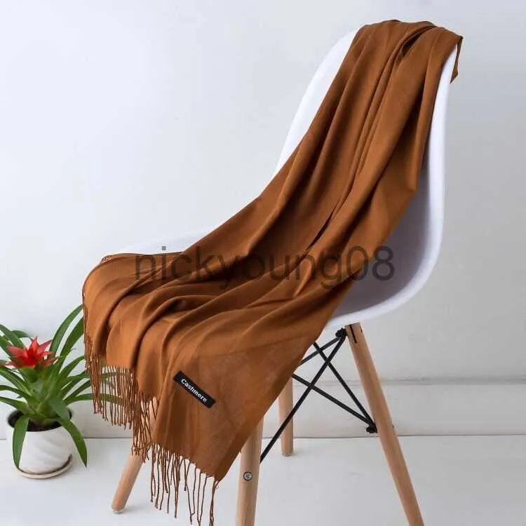 Hanger Sjaals 190*65cm klassiek Grote Effen Kleur Zacht carf Kasjmier Jongen Meisje Unisex Dames kantoor Dame Sjaal Wrap Pashmina Vrouwelijke Hijab Uitlaat x0904