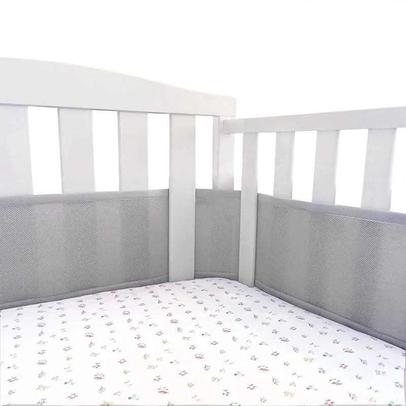 Breathable Baby Crib Bed Rail Bumper Mesh Liner Cot Protector Soft ...