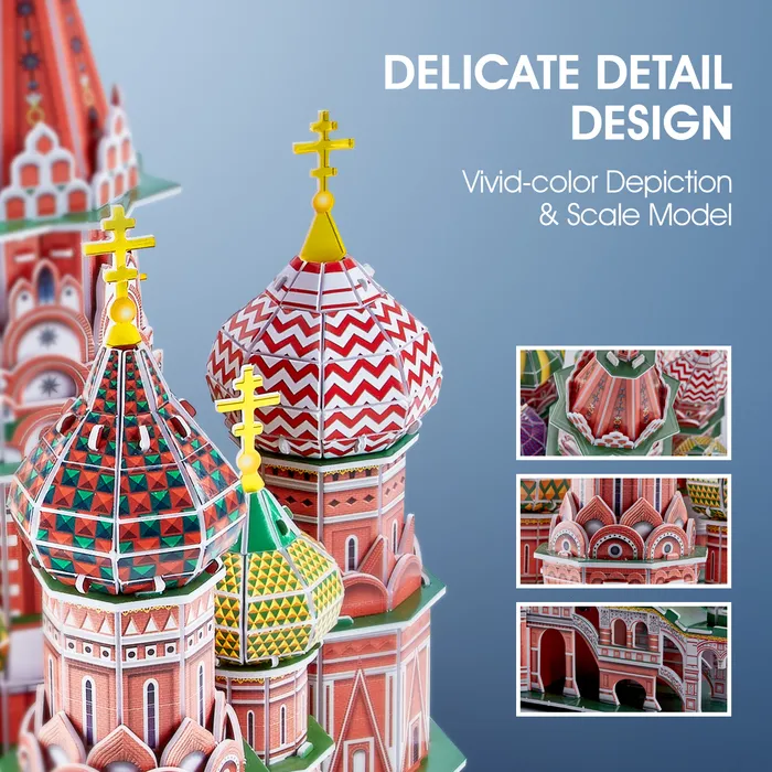 CubicFun National Geographic Puzzle 3D Notre Dame de Paris Gothic Building  Model Kit, 128 Pieces