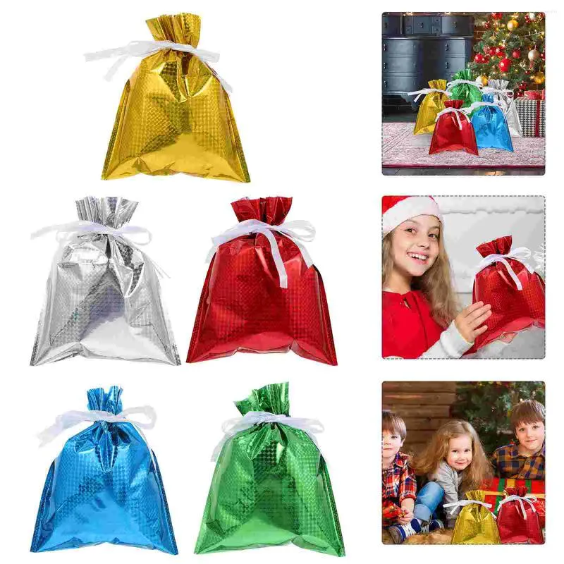 Present Wrap Christmas Bags Bag Wrappning Santa CandyGift Packing Claus Pouch Bakery Sack Jewelry Pouchesgoodie Box