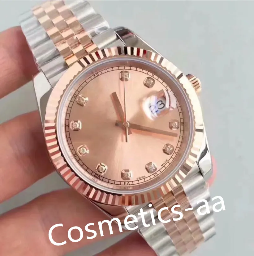 Original box certificate Mens Watches 40MM Yellow Gold Champagne Diamond Dial Asia 2813 movement automatic wristwatch montre Waterproof