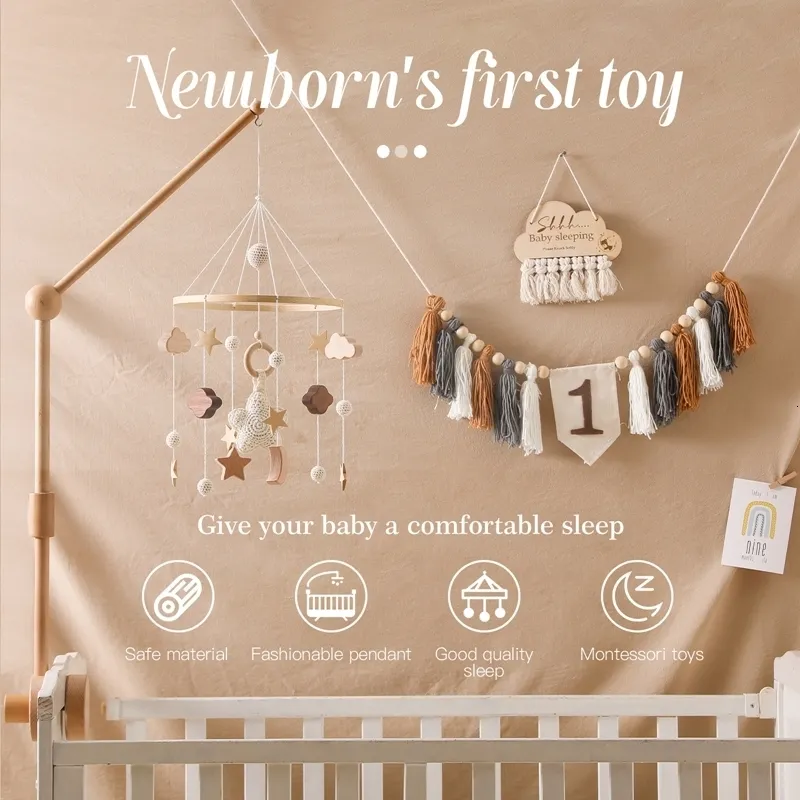 Dropship Baby Musical Crib Bed Bell Rotating Mobile Star