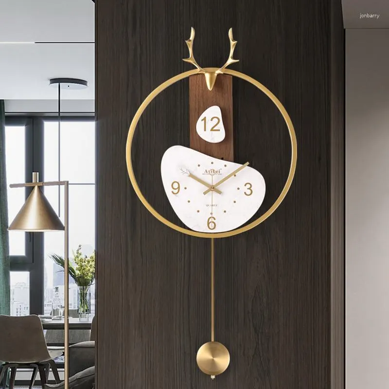 Wall Clocks Wooden 3D Clock Modern Design Nordic Brief Living Room Decoration Kitchen Art Hollow Watch Home Decor Retro