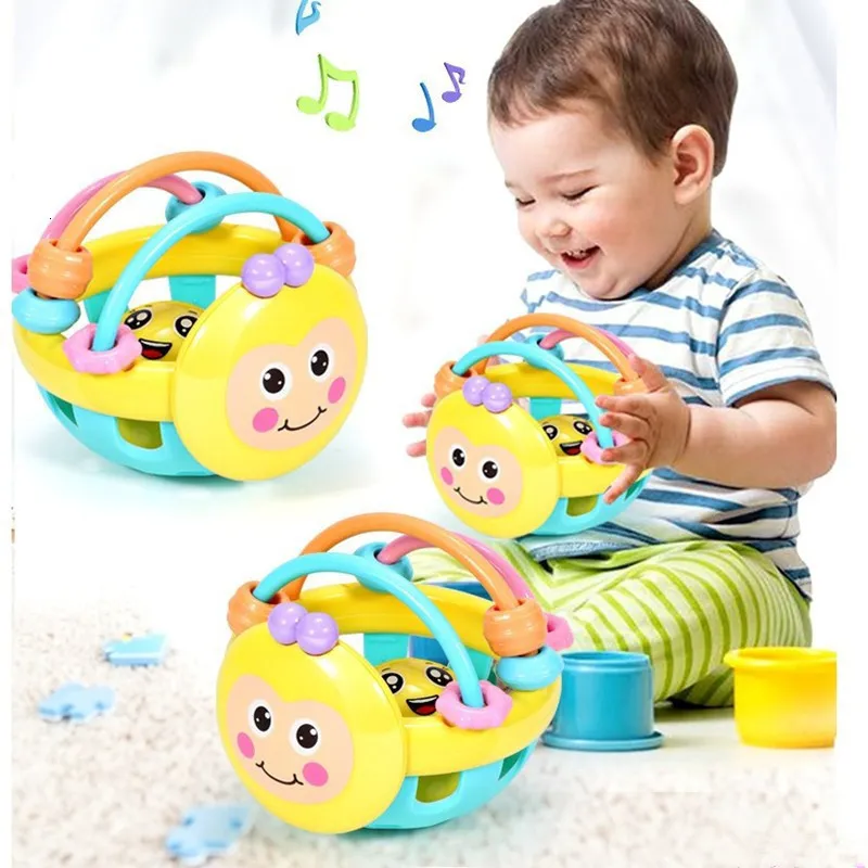 Rammelaars Mobiles Baby Zachte tandjes Speelgoed geboren Vroeg Educatief Zintuiglijke Bijtring Rattle Touch Hand Grijpen Bal Ontwikkelen Baby Spel Speelgoed 230901