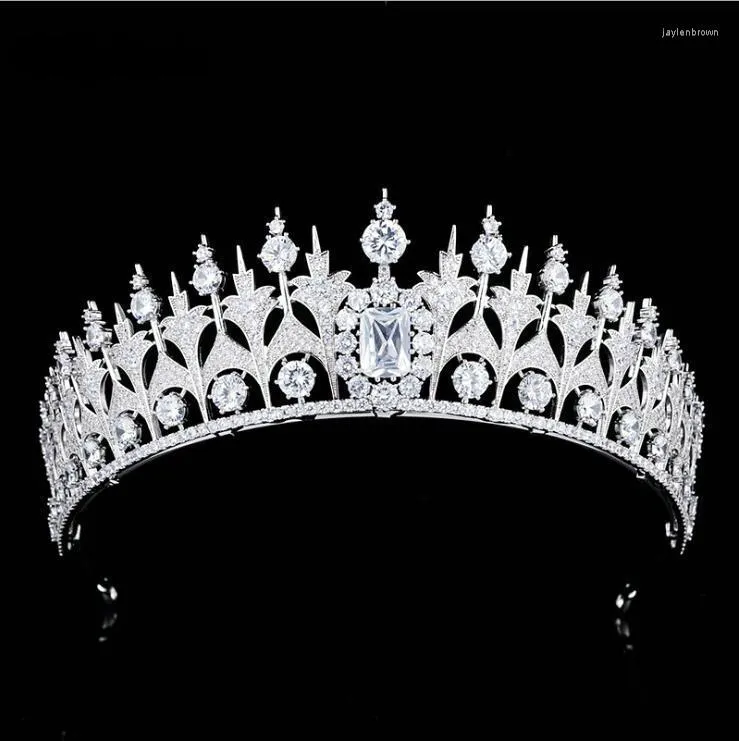 Copricapo EillyRosia Corona europea con zirconi Fascia da sposa Ornamento per capelli Copricapo e diademi Accessori da sposa Stile