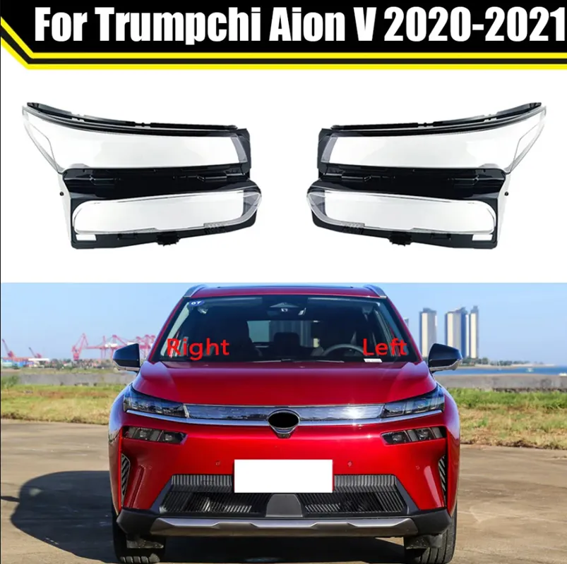 Bilens strålkastare täcke linsglasskal främre strålkastare transparent lampskärm auto ljuslampor för Trumpchi aion v 2020-2021