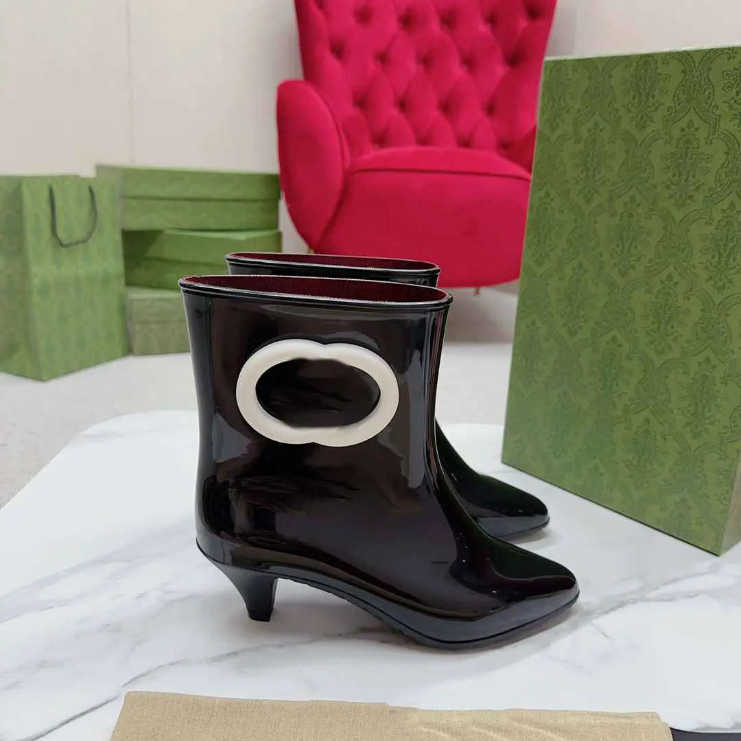 Bottes de créateur de luxe femmes bottines G hiver botte en caoutchouc Martin plate-forme lettre