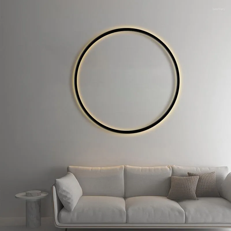 Wall Lamp Ring Led Light Nordic Minimalist Round For Living Room Bedroom Home Decor Lighting Fixture