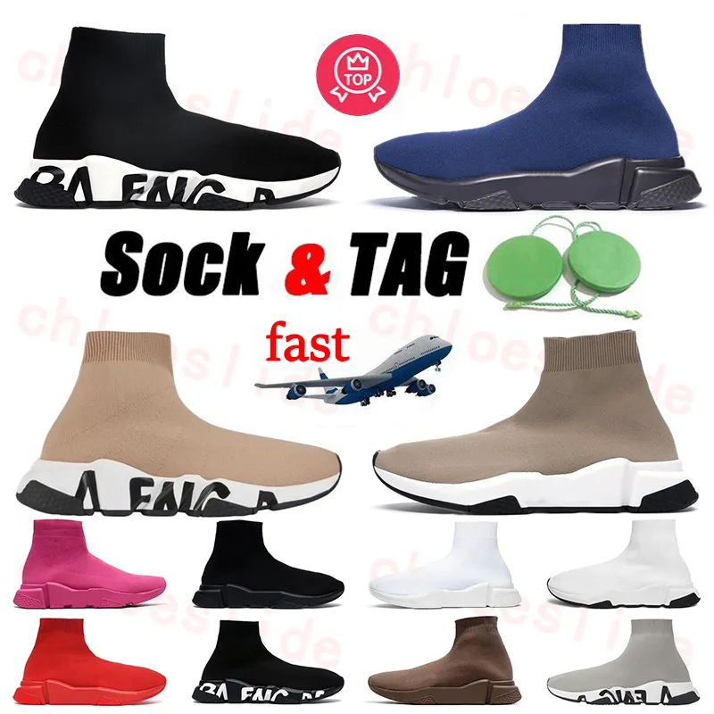 top fashion socks Casual shoes Platform men mens woman knit speed 1.0 trainer runner sock shoe Sneakers Black White Blue Red All White brown embossed boots paris 36-45