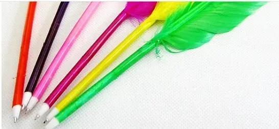 DIY Popular goose quill pen ballpoint pens For Wedding Party Gift pen