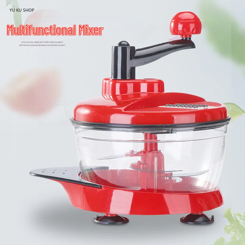 Manual Meat Grinders Mixer Food Processor Kitchen Powerful Egg Blender Grinder Vegetable Chopper Shredder Stainless Steel Blade Cutter 230901