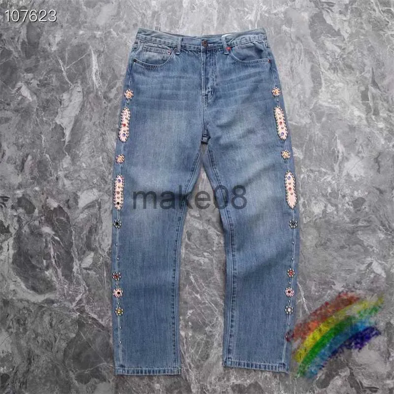 Parka in piumino da uomo 2023ss KAPITAL Set di jeans vintage con jeans Uomo Donna 11 Pantaloni blu neri lavati di migliore qualità J230904
