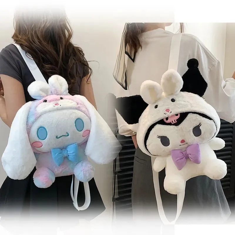 Juguete de peluche Kawaii Yugui perro mochila de dibujos animados de felpa mujeres lindo Kuro mi bolsos de un hombro tipo bandolera