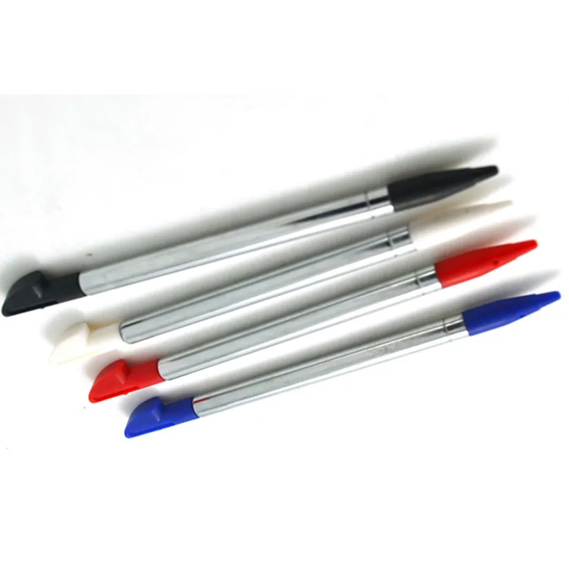 Kort justerbar pennpenna för Nintendo 3DS DS XL LL Metal infällbar pekskärmspennor