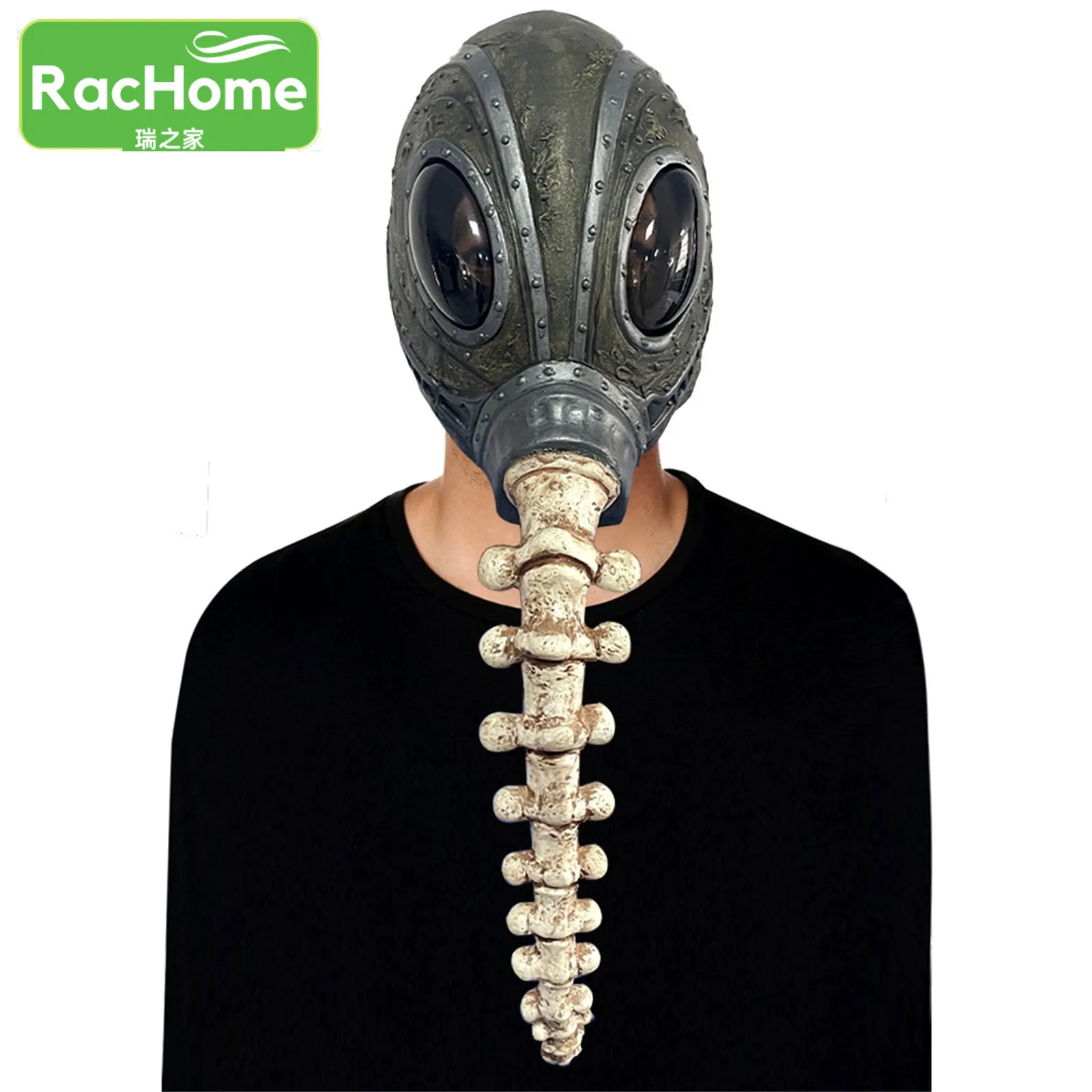 Party Masks Halloween Skeleton Facemasks Silicone Horrible Helmet Full Head Steampunk Creepy Mask Realistic Horror Cosplay Party Costume 230904