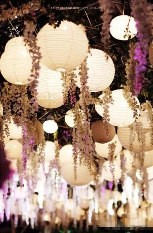 Great Gatsby Home Party Garden Flower Decoation Elegant Artifical Silk Flower Wisteria Vine Wedding Decorations more quantity more beautiful