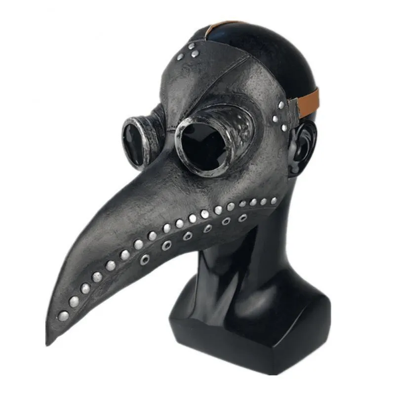 Party Masks Punk Retro Plague Birt NeeK Mask High Quality Crow Halloween Mysterious Platinum Leather Mechanical 230901