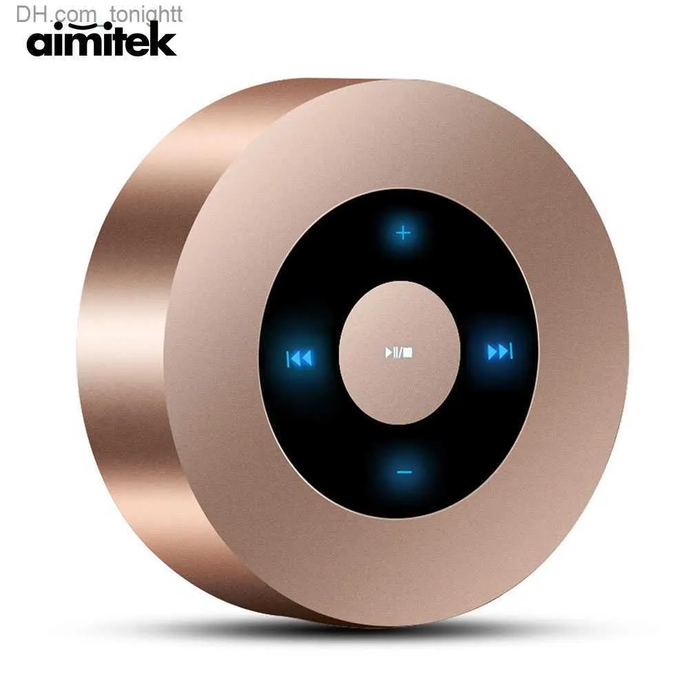 Portabla högtalare Aimitek A8 Mini Wireless Bluetooth-högtalare Portabel pekskärm Stereo Subwoofer MP3-spelare med mikrofon TF-kortplats AUX-in Q230904