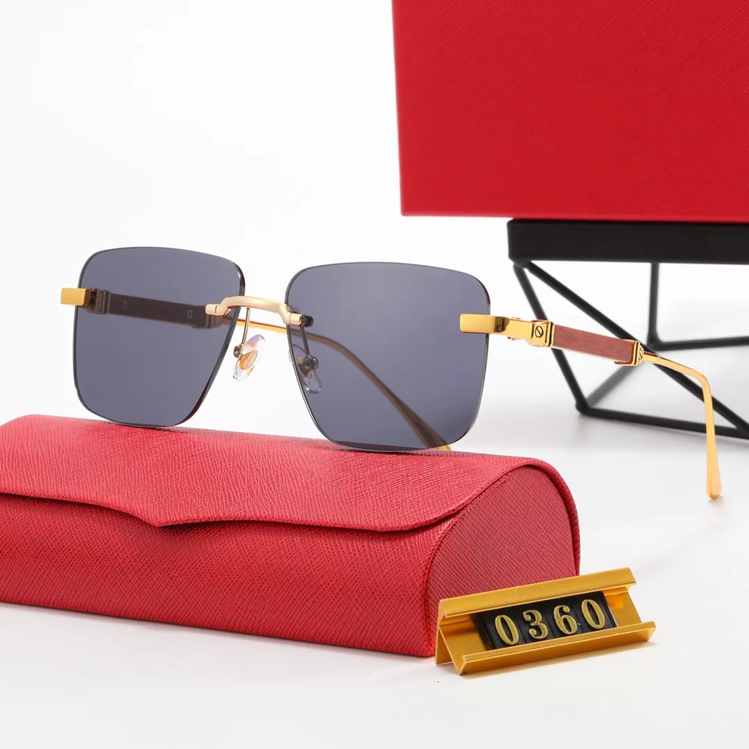 Designer de moda óculos de sol homens atitude clássica sem aro metal quadrado quadro popular retro avant-garde ao ar livre uv 400 óculos de sol de proteção