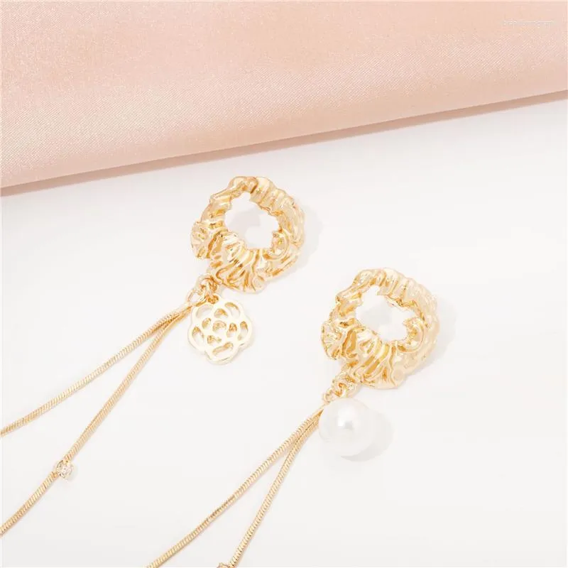 Серьги -серьги моды роскошь изящный нерегулярный дизайн длинная жемчужная серьга золотой кисточка для женщин