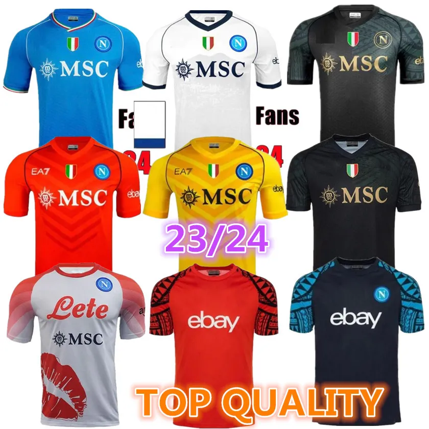 23 24 Napoli Polo Soccer Jerseys 2023 2024 GARDIEN DE BUT Maglia KVARATSKHELIA MINJAE Maillot Naples Hommes Chemise d'entraînement H.LOZANO OSIMHEN Chemises de football