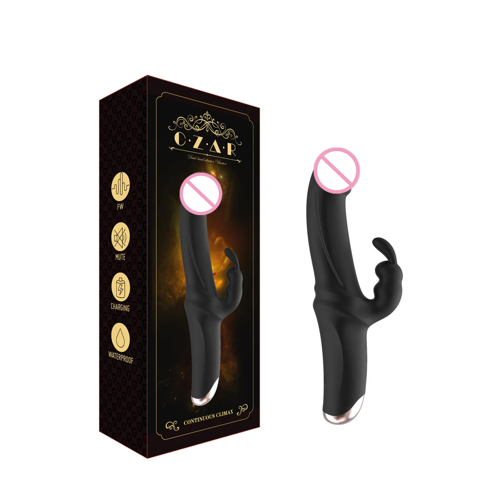 Wibratory Rabbit USB Ładowanie AV Vibrator masturbator podwójny wibracje masaż flirtowanie masturbacji zabawki seksualne 230904