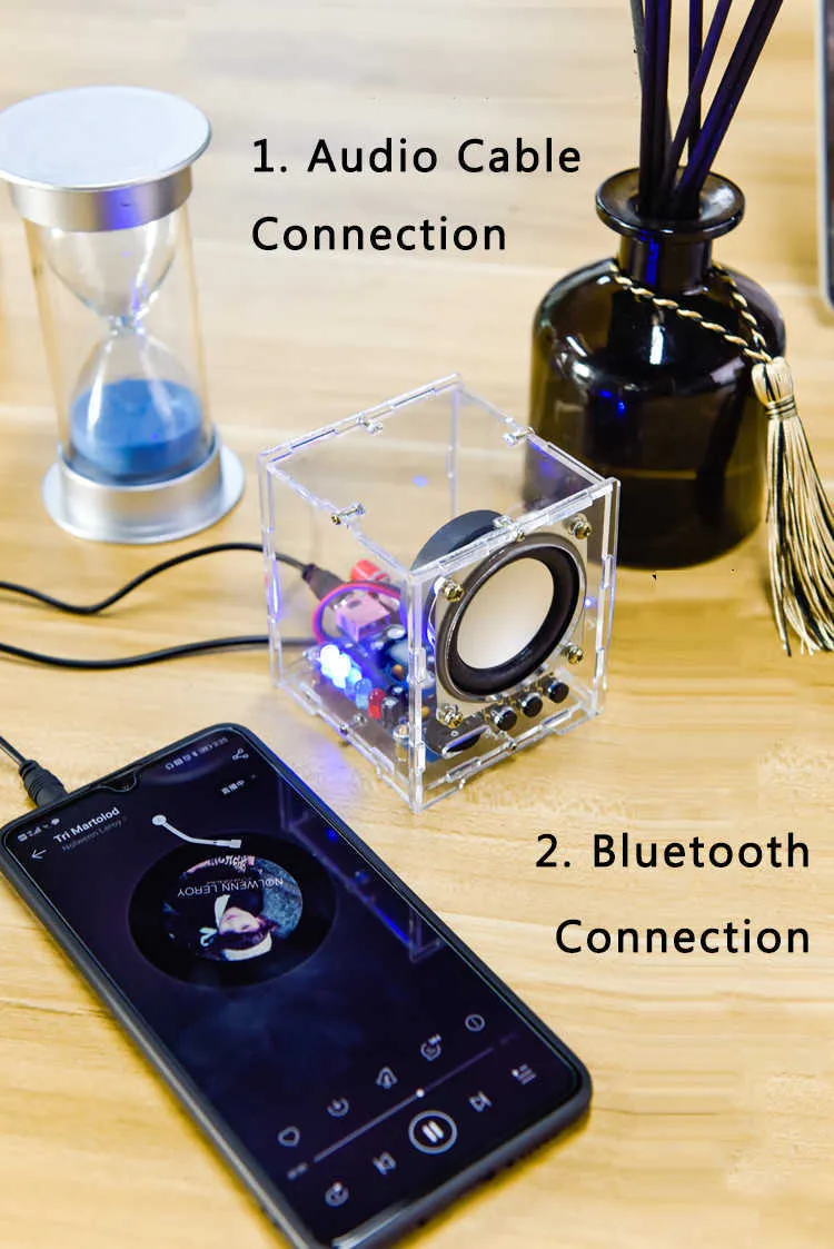 Портативные Колонки DIY Bluetooth Динамик Box Kit С Мини Усилителем  Акриловый Корпус Компьютерные Аудио Электронные Компоненты Spaker Для  Мобильных Телефонов HKD230904 От 2 506 руб. | DHgate