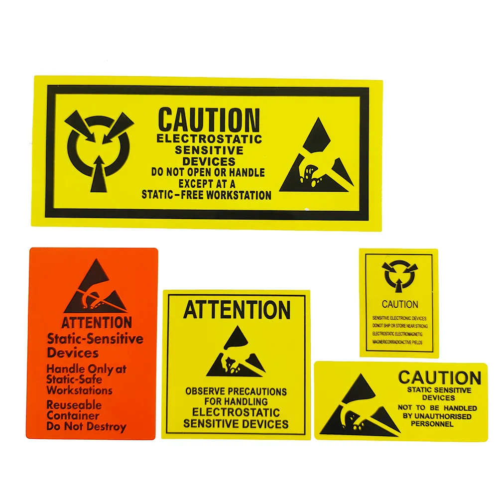 Wholesale CAUTION STATIC SENSITIVE DEVICES Electronics Products Safety