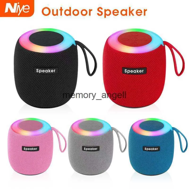 Bärbara högtalare Universal Wireless Bluetooth 5.0 Högtalare LED Light Mini Protecable Speaker Support TF Card Mp3 Outdoor Sound Box för smartphones HKD230904