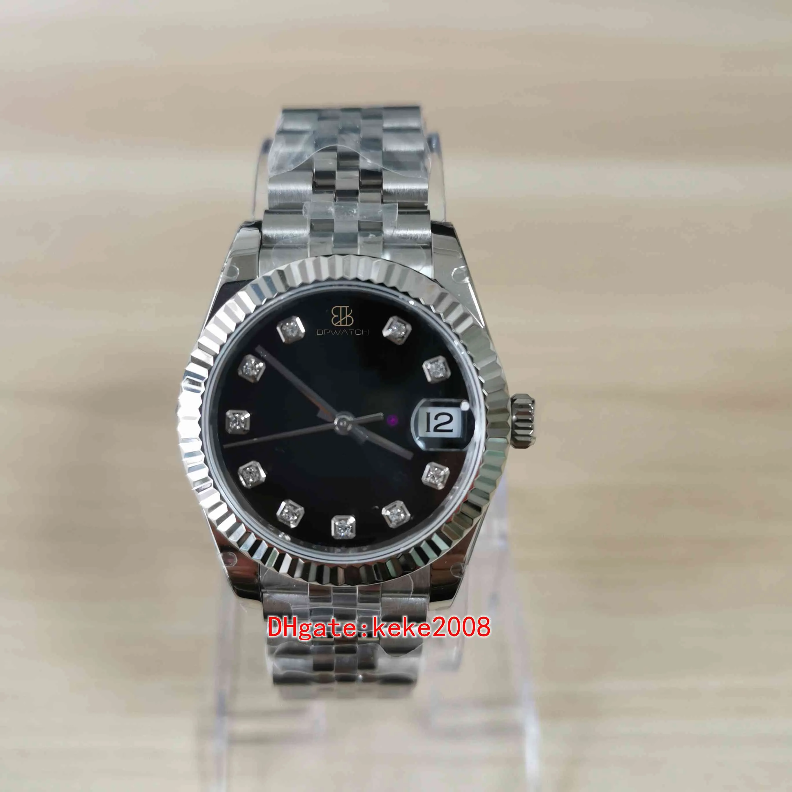 BPF Woman Watch 178382 31mm Stainless Steel black dial Diamond Sapphire jubilee Bracelet 2813 Movement Automatic mechanical Ms. Watches Wristwatches