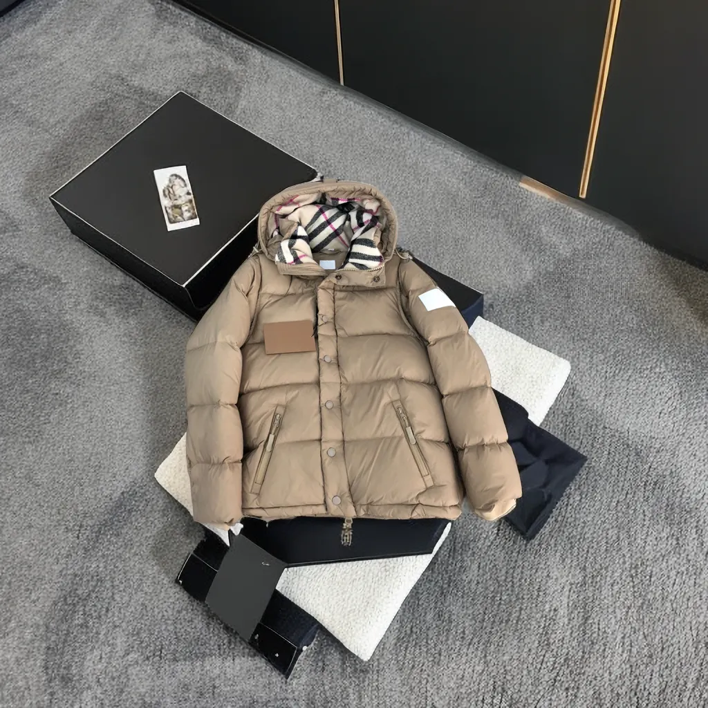 Berbury Jacke Damen Lockwell Puffer Burby Jacke mit abnehmbaren Ärmeln L Parkas Winterjacke Luxusjacke Brief Plaid Warme Jacke 6377