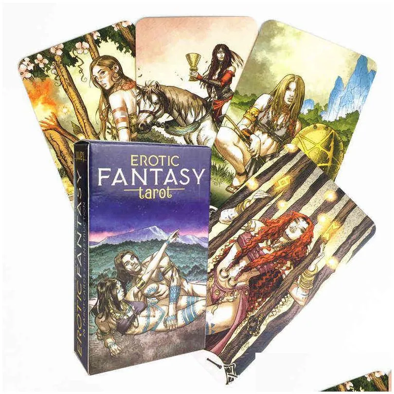 Erotiska fantasikort Engelska version Kortdäcktabell PDF Guidbok Brädspel Oracle Divination Fate Game X1106 Drop Delivery Dhojr