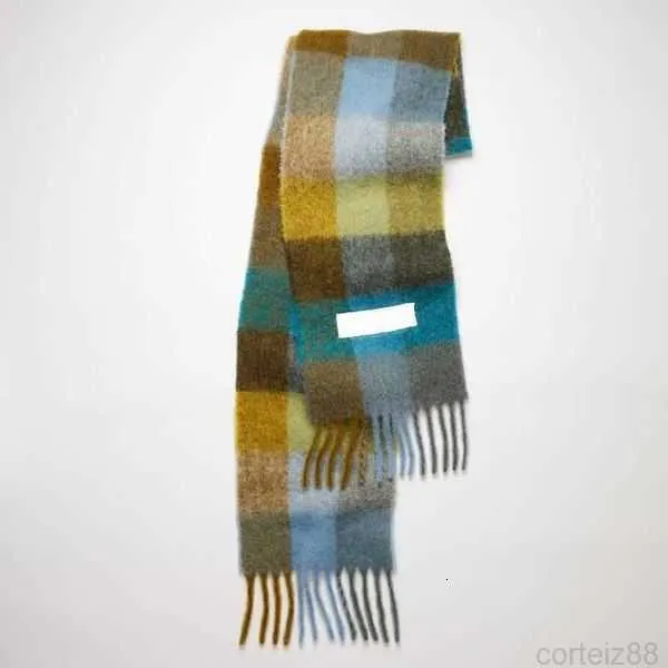 Fashion Europe Latest Autumn and Winter Multi Color Thickened Plaid Women's Scarf Acc with Extended Shawl Couple Warm G0922x9ur