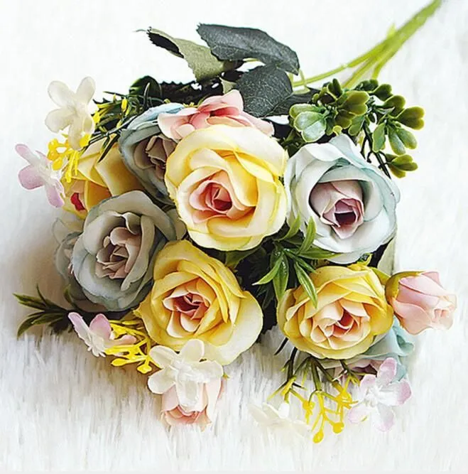 Silk Rose Bouquet | Artificial Flowers For 2024 Wedding Decor ...