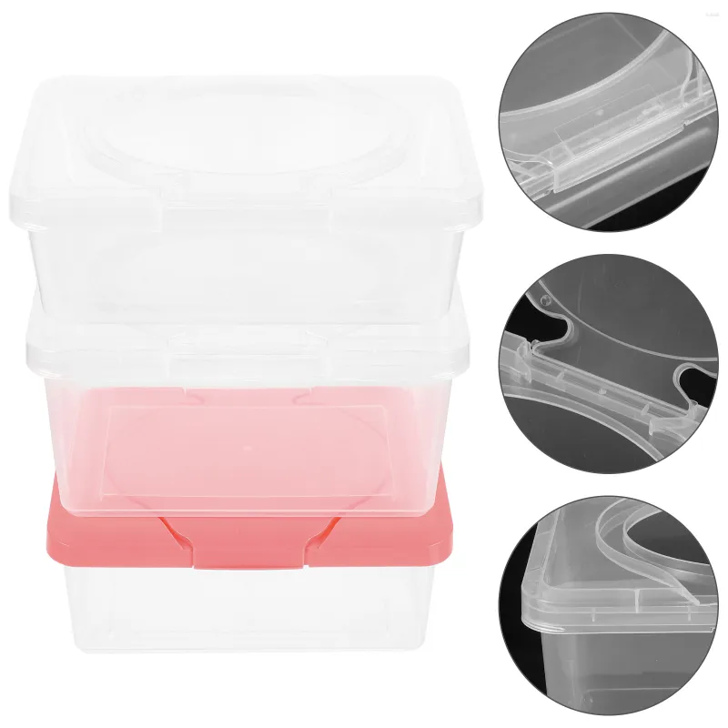 Storage Bottles 3 Pcs Plastic Containers Wipe Holder Case For Diaper Bag Portable Wipes Dispenser Paper Box Tissue Bathroom Travel Baby