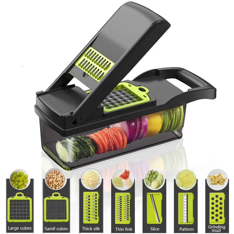 Fruits Légumes Outils Cutter Multifonctionnel Alimentaire Trancheuse Éplucheur De Pommes De Terre Carotte Oignon Râpe Cuisine Accessoires Panier 230901