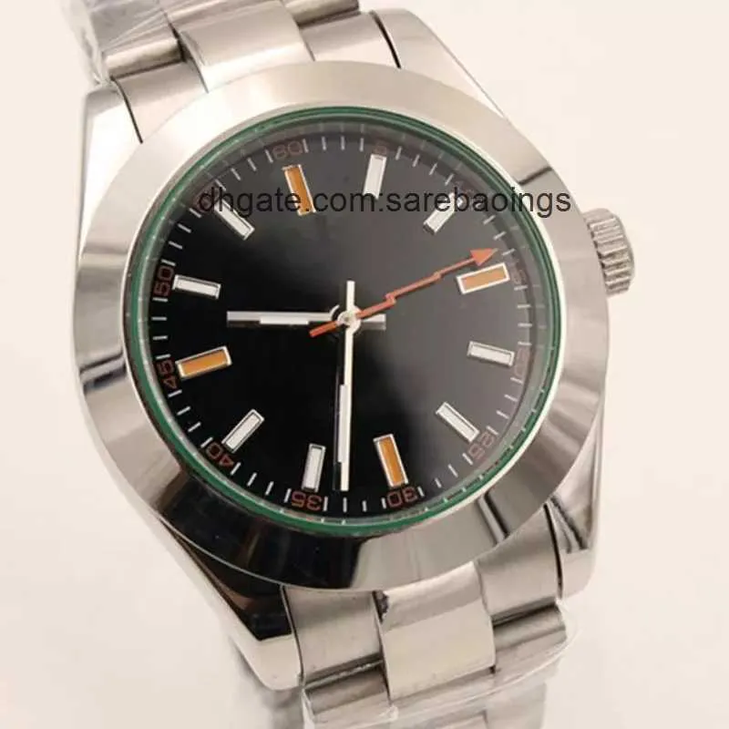 Luksusowe automatyczne męskie zegarek mechaniczny wodoodporny stal nierdzewna ETA2813 Ruch zegarków Zielona tarcza 2U24