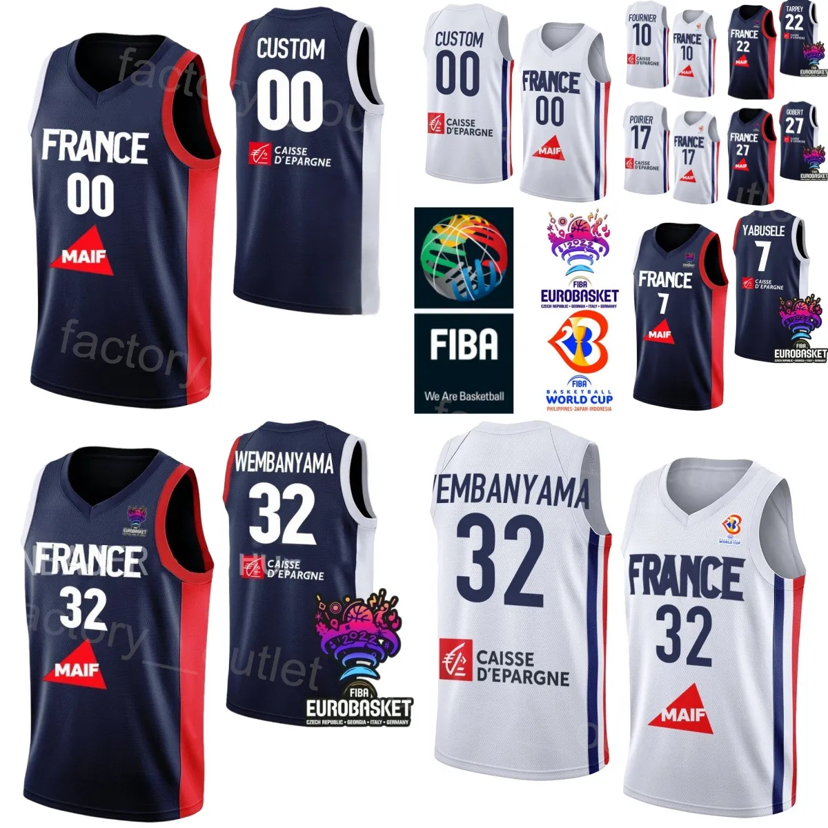 Afdrukken Basketbal WK 2023 Frankrijk 77 Damien INGLIS Jersey 12 NANDO DE COLO 00 Sylvain FRANCISCO MATHIAS LESSORT Victor Wembanyama Evan Fournier Nicolas Batum