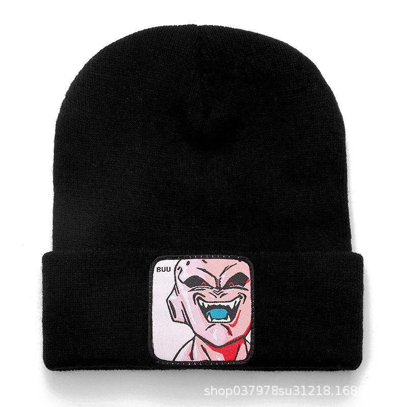 Bonnet de dessin animé Anime, bonnet en coton de haute qualité pour hommes et femmes, chapeau d'hiver tricoté chaud, à la mode, casquette unisexe solide