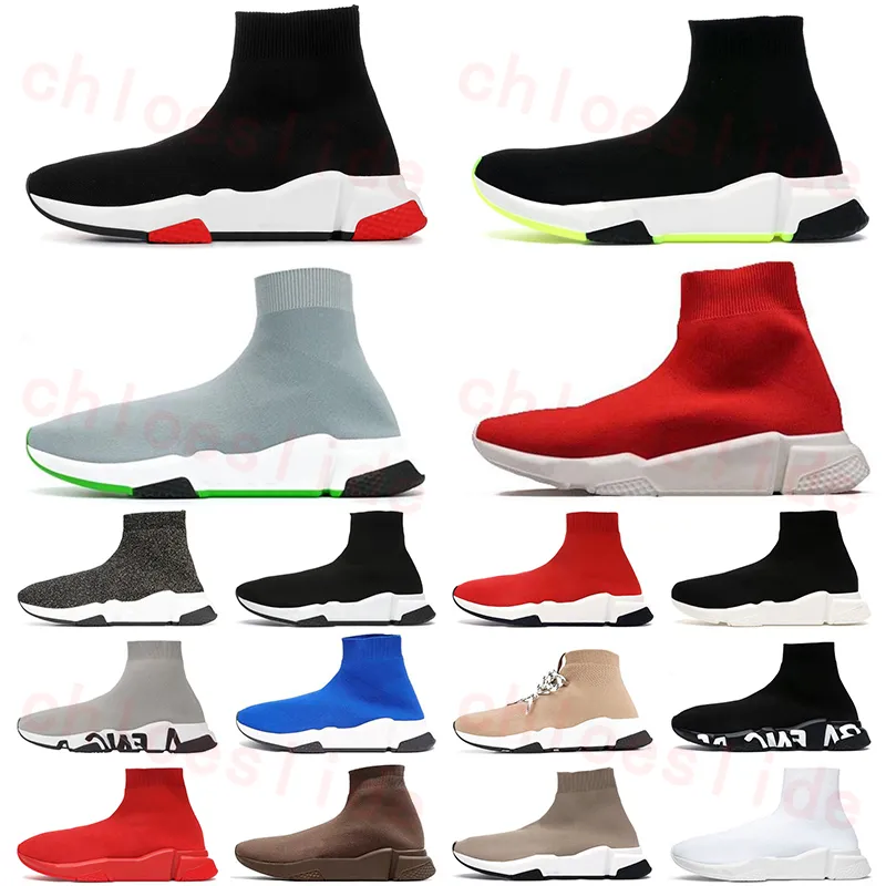 New Speed 1.0 Trainer Designer Sock Sapatos Plataforma Sapatilhas Botas para Preto Vermelho Preto Branco Todo Branco Azul Cinza Mens Mulheres Meias Treinadores Casuais Corredores EUR 36-45