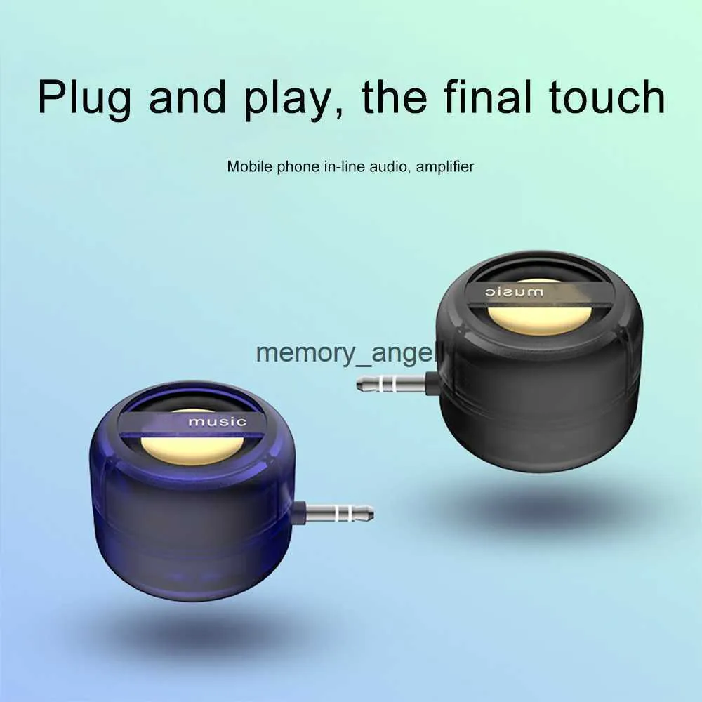 Portable Speakers Portable Mini Speaker Universal 3.5mm Jack Cute Professional Sound Box TypeC Plug in Mobile Phone Amplifier External Wired Home HKD230904