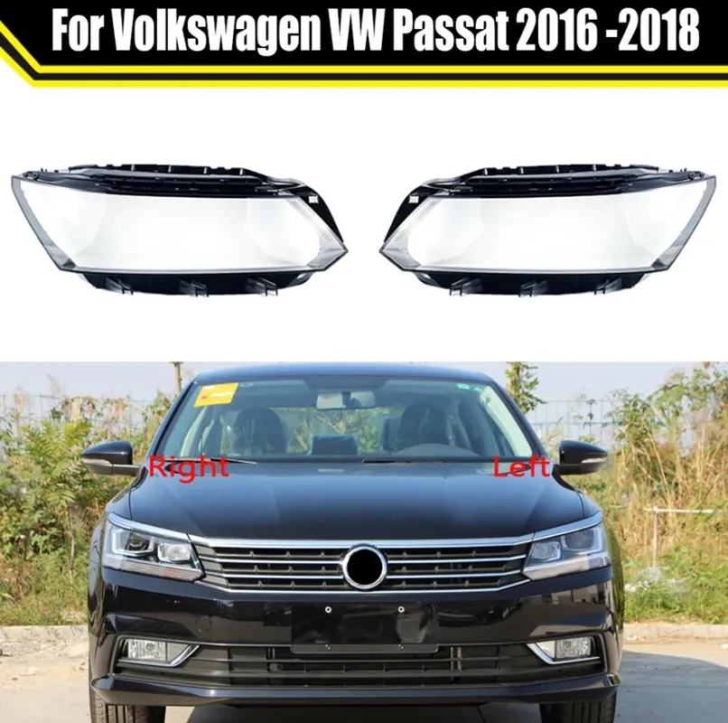 Car Headlight Shell For Volkswagen VW Passat 2016-2018 Transparent Lamp Shade Headlamp Cover Lampcover Lens Glass Caps