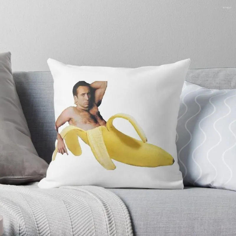 Travesseiro Nicholas Cage Sexy Banana Pose Lance Capa de Sofá Almofadas de Natal Capas