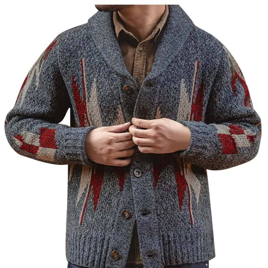 Mens Coarse Knit Mens Wool Cardigan Sweaters Sweater With Large Lapel Warm And Cozy Leisure Jacket In Large Size From Lanp112 33.95 DHgate.Com