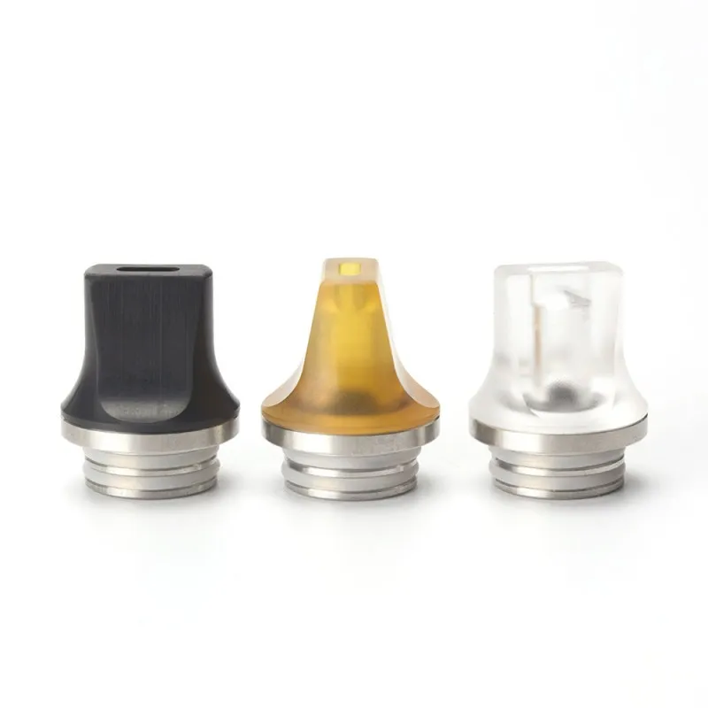 1Pcs Drip Tip 810 Straw Joint Stainless Steel Resin for 810 Machine Accessory High Quality Yellow Clear Black