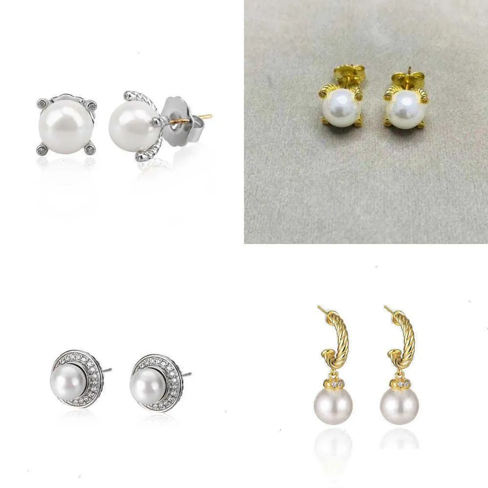 Charme imitação de pérola brincos quatro contas prong sliver diamante designer moda para mulheres amor brinco studs jóias mulher luxo topo d dhaci