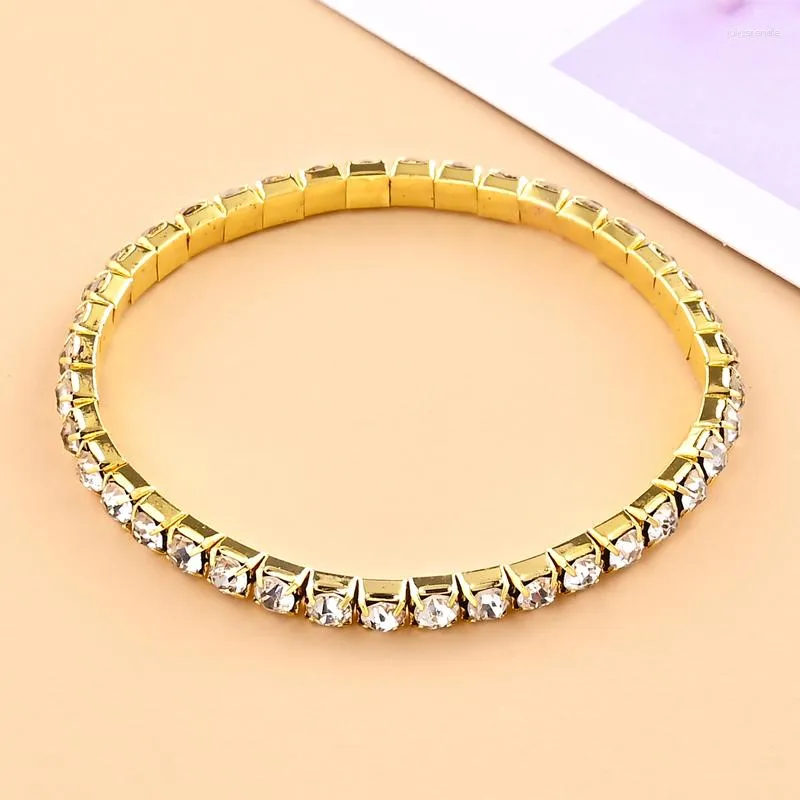Link pulseiras cor de ouro zircônia pulseira strass tênis corrente moda luxo pulseira para mulheres masculino casamento menina presente atacado